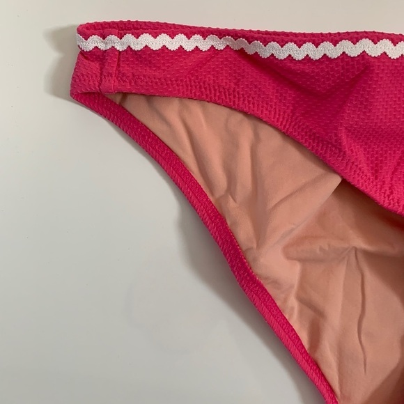 J. Crew Pink One Shoulder Top With Bikini Swim Bottoms 2pc Set - Picture 3 of 15